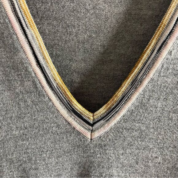MISSONI M Missoni Vintage Y2K Gray Sweater Tunic Dress with mesh underskirt - Picture 4 of 16